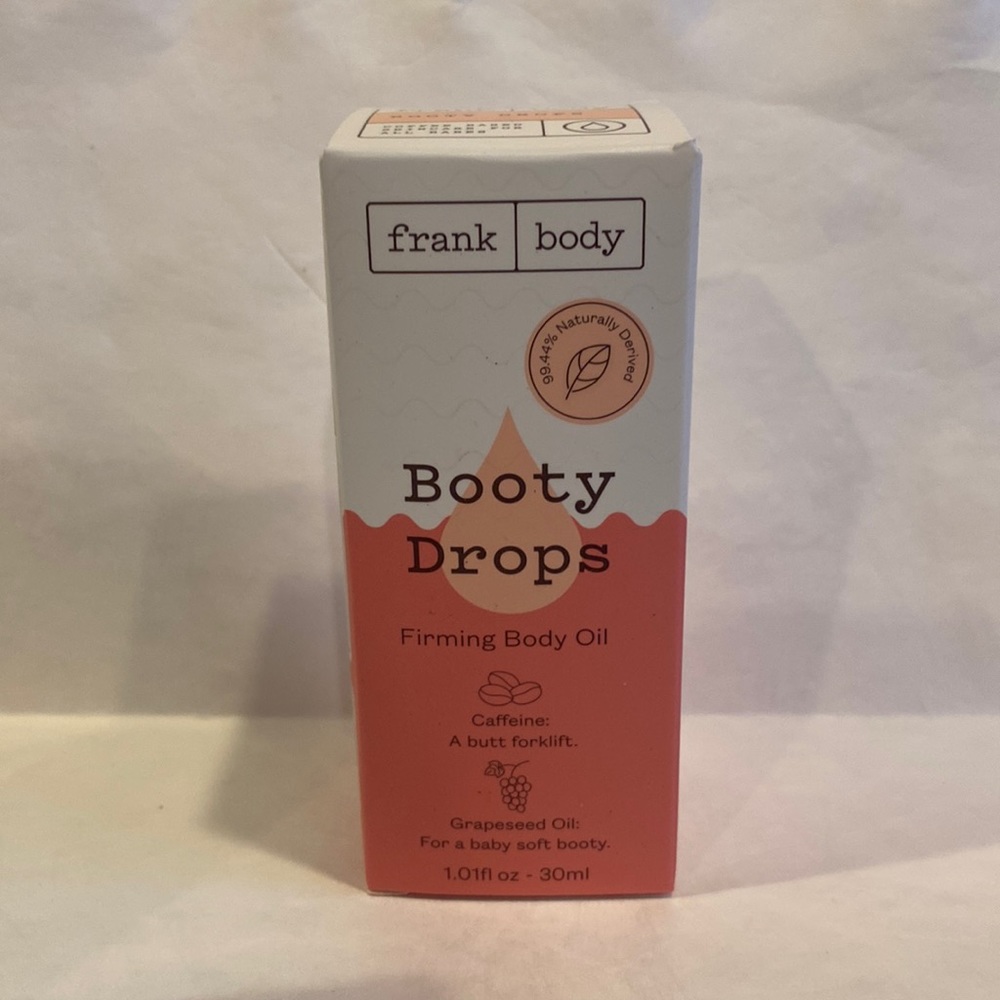 FRANK BODY Booty Drops Firming Body Oil 1.0 oz $18 CLEAN BEAUTY NIB